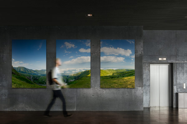 Panorama from Heyran Peak, Gilan three frames on wall